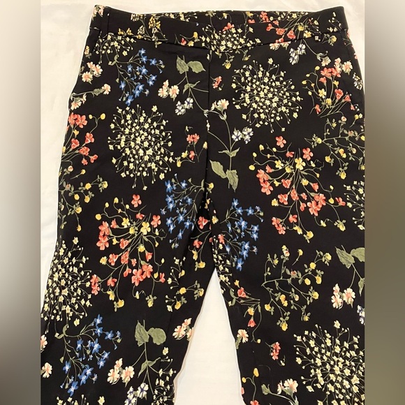Sz small Jules & Léopold Black Floral Design stretchy capri/seven/eights pants - Picture 5 of 10